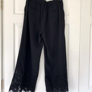 Ann Taylor: Cropped Lace Black Plants